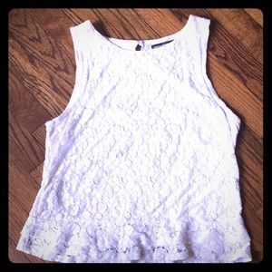 Banana Republic Ivory Lace Top S